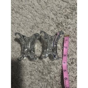 Clear Glass‎ Votive Candle Holders Set of 2 Elegant Table Decor Accent Pieces